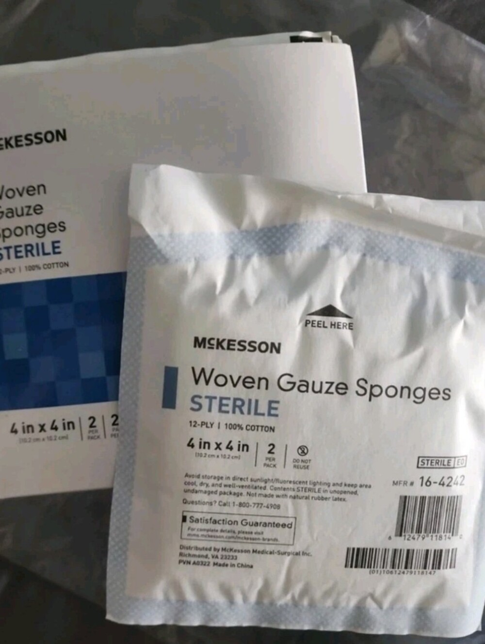 50 Ct McKesson 12-Ply  Woven Gauze Sponge Sterile 4 x 4" (2 per Pack) 25 Pack
